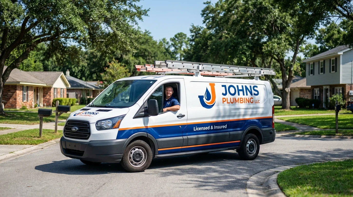 Johns Plumbing LLC service van in Prescott, AZ